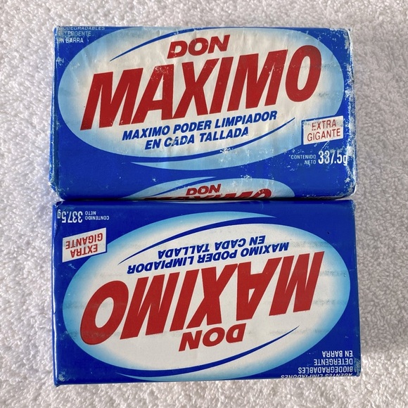 Vintage Don Maximo Detergent Soap Bars Extra Gigante 337.5g X2 - Picture 2 of 8